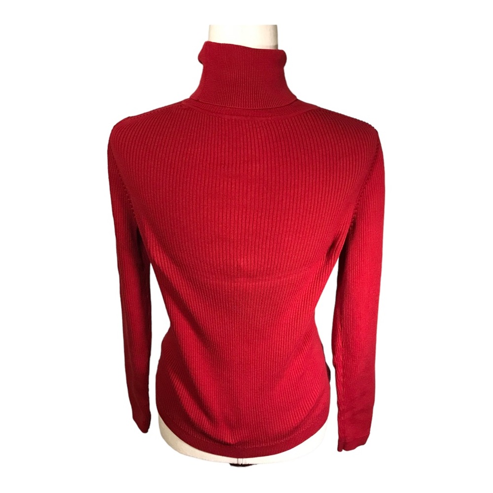 Talbots Ruffle Ribbed Sweater - Picture 2 of 9